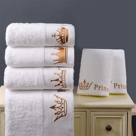 Quality 100 Cotton White 5 Star Hotel Towel Home Set Embroidered