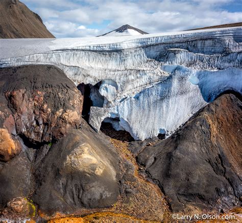 Glacier Headwall Landmannalaugar Iceland Larry N Olson Photography