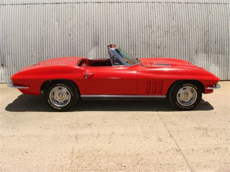 1966 Corvette 427390hp 4 Speed Roadster With Hardtop Factory Red Red