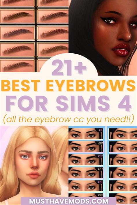 Ultimate List Of Sims 4 Eyebrows To Fill Up Your Cc Folder Sims 4 Eyes