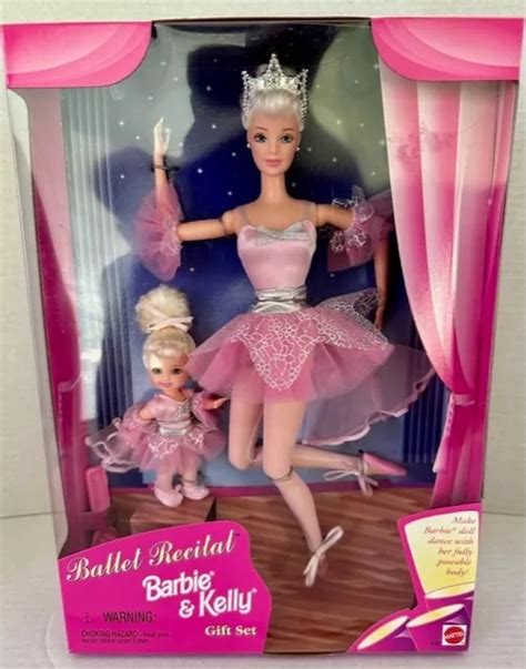 Mattel Ballet Recital Barbie Kelly Dolls Fully Poseable Ballerinas