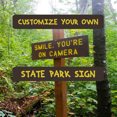 Custom State Park Trail Sign 2 14 Standard Etsy