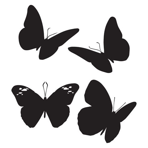 Papillons Silhouette 1 5366016 Art Vectoriel Chez Vecteezy