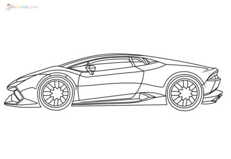 Detailed Coloring Page Of The Lamborghini Huracan Coloring Pages