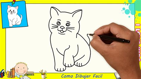 Dibujos De Gatos Faciles Paso A Paso Para Niños Como Dibujar Un Gato