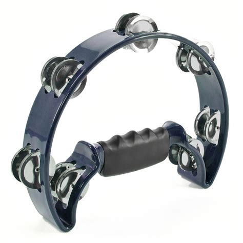 D Shaped Tambourine By Gear4music Blue Nearly New At Gear4music