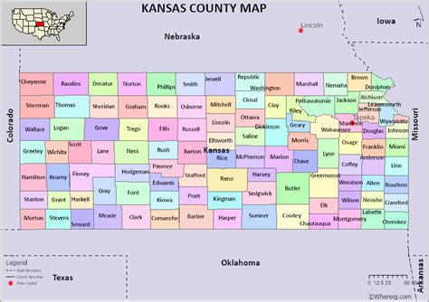 Map Of Kansas Counties Printable