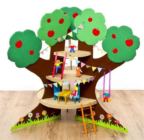 Tree House Crafts Cardboard Tree Easy Diy Treehouse