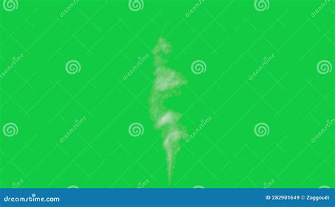 Dynamic Animation Of Smoke Vapor From A Cigarette Isolated On Black