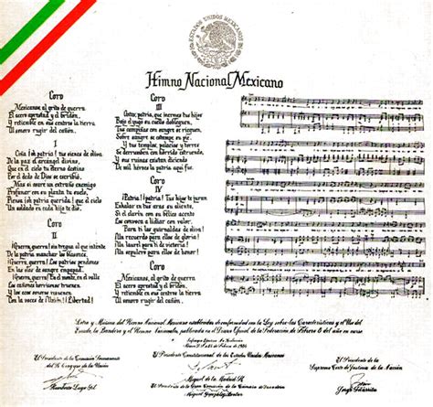 Canto A La Patria El Himno Nacional Mexicano Como En El Tianguis