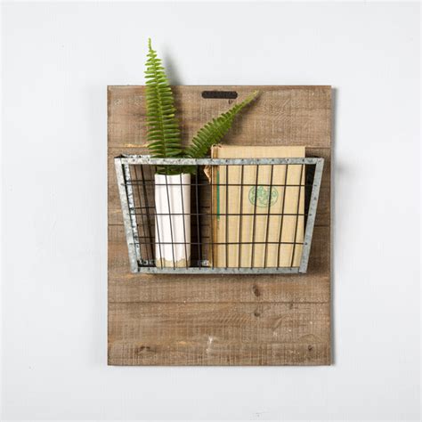 Wood Mounted Metal Basket Magnolia Chip And Joanna Gaines
