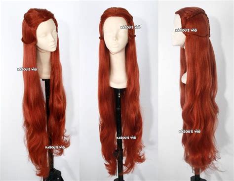 Lord Of The Rings The Hobbit Elf Tauriel 110cm Long Red Wavy Cosplay