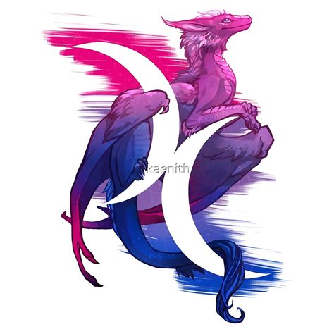 Bi Pride Dragon By Kaenith Redbubble