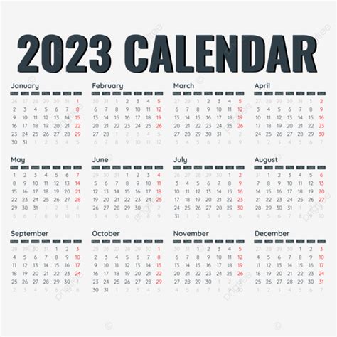 Gambar Kalendar Reka Bentuk Minimalis Ringkas 2023 Kalender Takwim