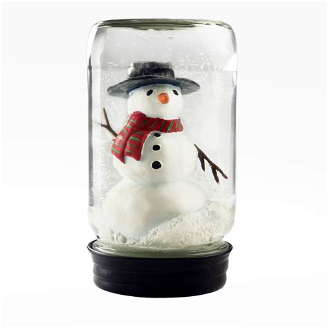 Coolsnowglobessnowman In Jar Snow Globes Mason Jar Snowman Jars Snow