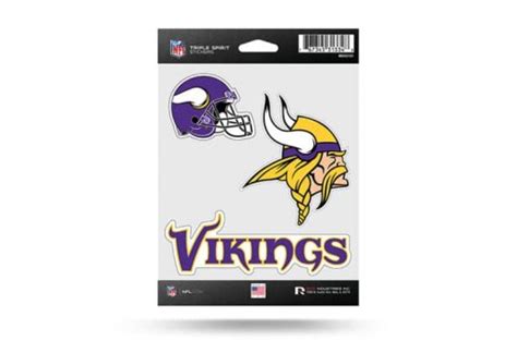 Minnesota Vikings Window Decal Sticker Set Officially Licensed Nfl