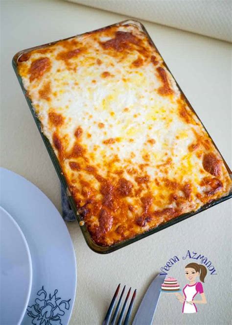 Easy Baked Penne Lasagna With Bechamel Sauce Veena Azmanov