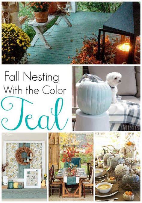 We've got the blues this season when it comes to paint colors, and we're particularly crushing on teal. Fall Decorating with Teal | Fall home decor, Fall decor ...