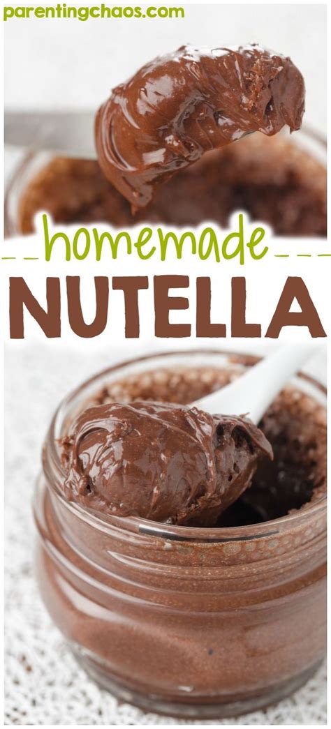 Homemade Nutella Recipe Recipe Nutella Recipes Homemade Nutella