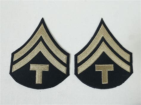 Us Army Ww2 Ranks Paar Dienstgradabzeichen T5 Technician 5th Gr Rang