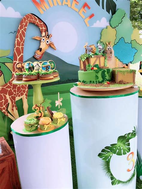 Madagascar party supply bundle set for 16 includes plates, napkins, table cover, happy birthday… $38.99. Madagascar Birthday Party Ideas | Animal themed birthday party, Madagascar party, Dino birthday ...