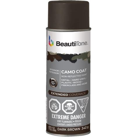 Beauti Tone 340g Dark Brown Camouflage Solvent Paint Home Hardware