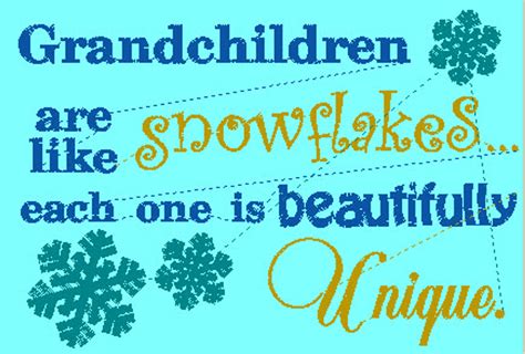 Grandchildren Are Like Snowflakes Embroidery Book Pillow Design