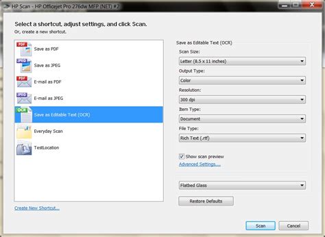 Customize The Scan Shortcuts On The Printer Hp Support Community
