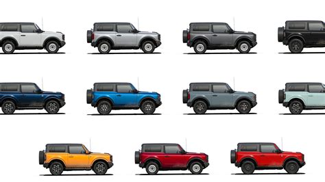6th Gen Ford Bronco Color Options Full List Of Bronco Colors For 2021