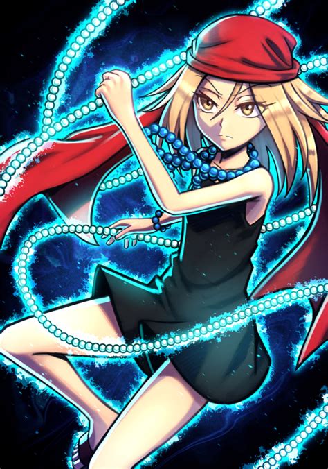 Safebooru 1girl Absurdres Angry Aura Bandana Beads Black Dress Blonde