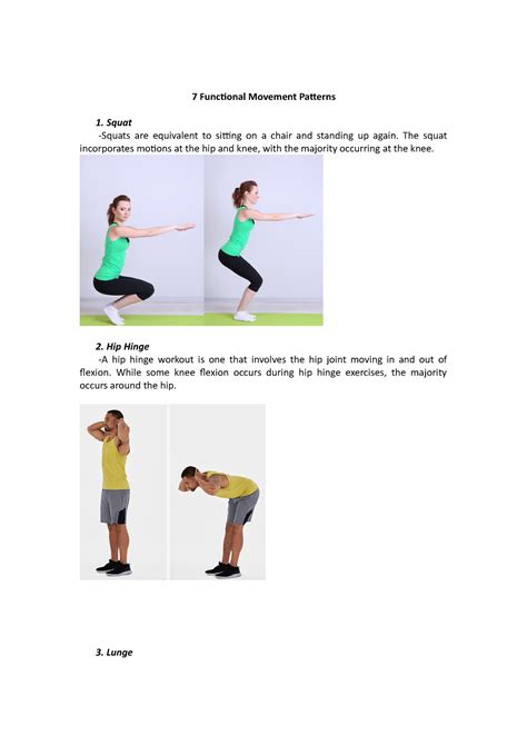 7 Functional Movement Patterns Squat Squats Are Equivalent To