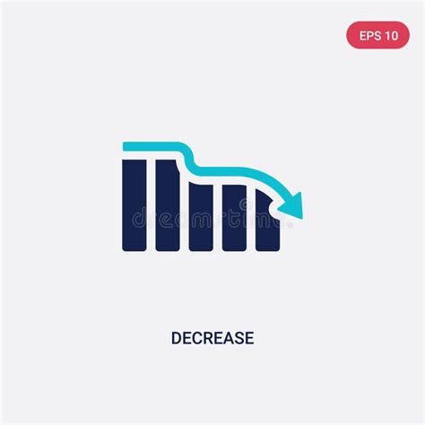 Two Color Decrease Vector Icon From E Commerce And Payment Concept