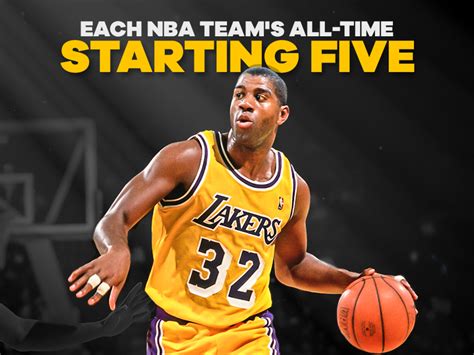 Each Nba Teams All Time Starting Five