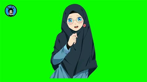 Animasi Bersongkok Hitam Muslim