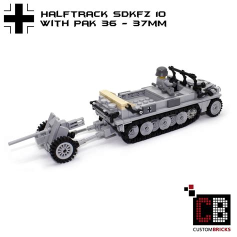 Custombricksde Lego Custom Ww2 Wwii Wehrmacht Sd Kfz Sdkfz 10 Mit
