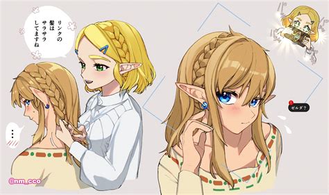 Link And Princess Zelda The Legend Of Zelda And 1 More Drawn By Ao