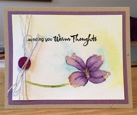 Thank You To Lynette Card Craft Watercolor Cards Crafts
