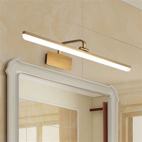 Modern Mid Century Style Armed Led Vanity Bathroom Light Bar Wall Sconce In Satin Gold In 2022