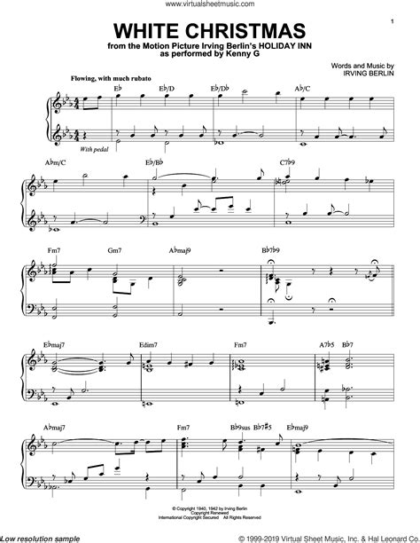 Kenny G White Christmas Sheet Music For Piano Solo Pdf