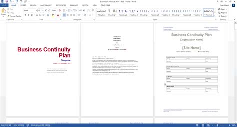 Business Continuity Plan Download 48 Pg Ms Word And 12 Excel Template