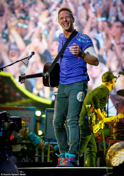 Chris Martin Performs In Manchester In Tiedye Shirt And Funky Trainers Chris Martin Chris