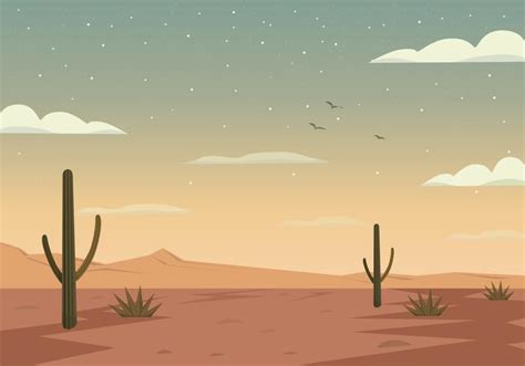 Vector Desert Landscape Illustration 224422 Download