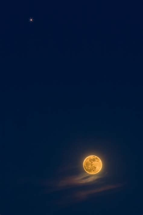 Free Images Clear Full Moon Moonlight Blue Sky Crescent Dark