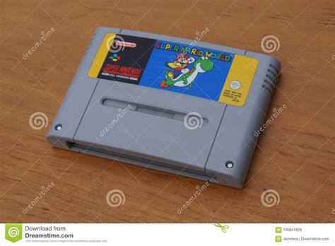 Super Nintendo Game Cartridge Of Super Mario World