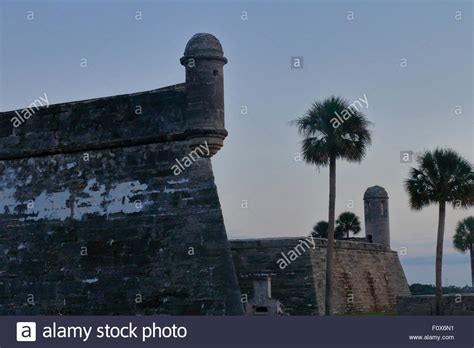 South Side Of Castillo De San Marcos National Monument In The Early