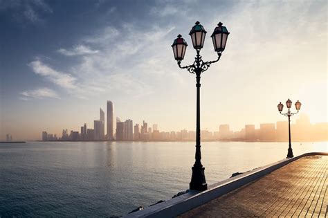 Premium Photo Cityscape Abu Dhabi At Sunrise