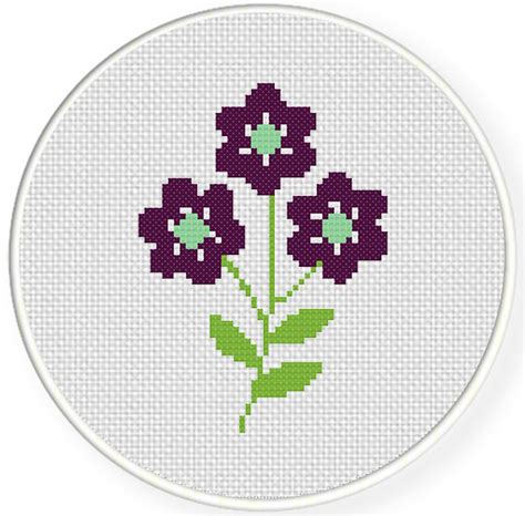 Maybe you would like to learn more about one of these? Charts Club Members Only: Purple Flowers Cross Stitch ...