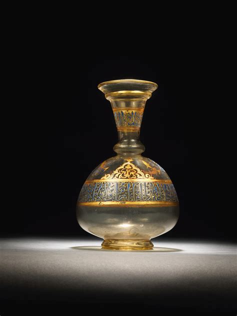 A Highly Important Mamluk Gilded And Enamelled Glass Flask Syria Mid 13th Century Arts Of