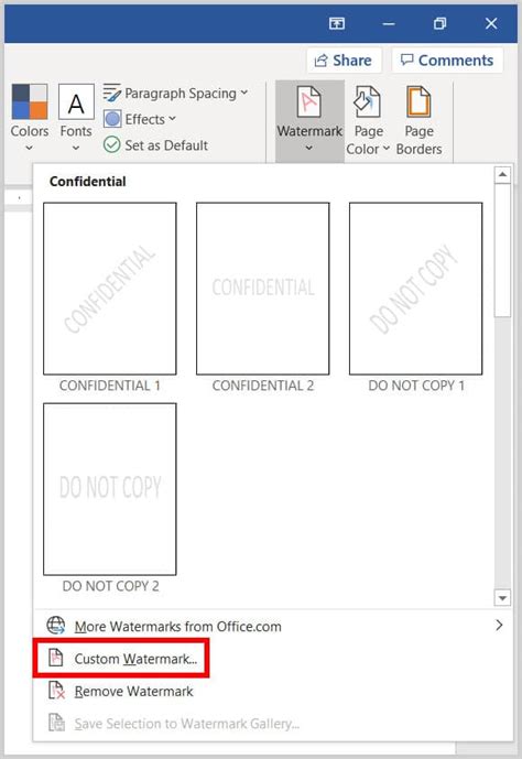 How To Insert And Modify Text Watermarks In Microsoft Word