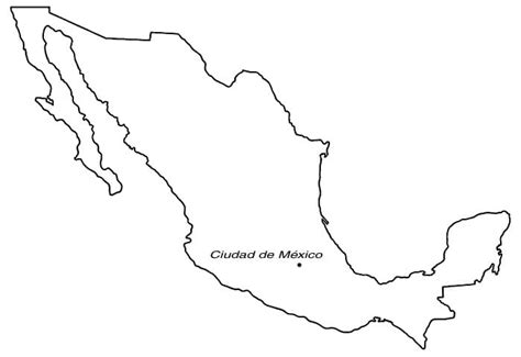 Dibujos De Mapa De México 4 Para Colorear Para Colorear Pintar E
